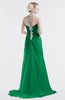 ColsBM Eden Green Cinderella A-line Sweetheart Sleeveless Criss-cross Straps Brush Train Plus Size Bridesmaid Dresses