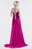 ColsBM Eden Hot Pink Cinderella A-line Sweetheart Sleeveless Criss-cross Straps Brush Train Plus Size Bridesmaid Dresses