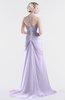 ColsBM Eden Pastel Lilac Cinderella A-line Sweetheart Sleeveless Criss-cross Straps Brush Train Plus Size Bridesmaid Dresses
