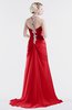 ColsBM Eden Red Cinderella A-line Sweetheart Sleeveless Criss-cross Straps Brush Train Plus Size Bridesmaid Dresses
