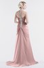ColsBM Eden Silver Pink Cinderella A-line Sweetheart Sleeveless Criss-cross Straps Brush Train Plus Size Bridesmaid Dresses