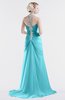 ColsBM Eden Turquoise Cinderella A-line Sweetheart Sleeveless Criss-cross Straps Brush Train Plus Size Bridesmaid Dresses