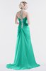 ColsBM Eden Viridian Green Cinderella A-line Sweetheart Sleeveless Criss-cross Straps Brush Train Plus Size Bridesmaid Dresses