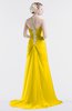 ColsBM Eden Yellow Cinderella A-line Sweetheart Sleeveless Criss-cross Straps Brush Train Plus Size Bridesmaid Dresses
