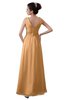 ColsBM Kalani Apricot Modern A-line V-neck Zipper Floor Length Plus Size Bridesmaid Dresses