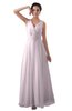 ColsBM Kalani Blush Modern A-line V-neck Zipper Floor Length Plus Size Bridesmaid Dresses