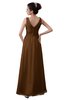 ColsBM Kalani Brown Modern A-line V-neck Zipper Floor Length Plus Size Bridesmaid Dresses