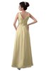 ColsBM Kalani Cornhusk Modern A-line V-neck Zipper Floor Length Plus Size Bridesmaid Dresses