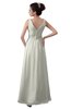 ColsBM Kalani Cream Modern A-line V-neck Zipper Floor Length Plus Size Bridesmaid Dresses
