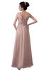 ColsBM Kalani Dusty Rose Modern A-line V-neck Zipper Floor Length Plus Size Bridesmaid Dresses
