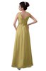 ColsBM Kalani Gold Modern A-line V-neck Zipper Floor Length Plus Size Bridesmaid Dresses