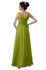 ColsBM Kalani Green Oasis Modern A-line V-neck Zipper Floor Length Plus Size Bridesmaid Dresses