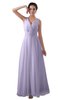 ColsBM Kalani Light Purple Modern A-line V-neck Zipper Floor Length Plus Size Bridesmaid Dresses