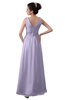 ColsBM Kalani Light Purple Modern A-line V-neck Zipper Floor Length Plus Size Bridesmaid Dresses