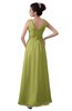 ColsBM Kalani Linden Green Modern A-line V-neck Zipper Floor Length Plus Size Bridesmaid Dresses