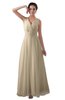 ColsBM Kalani Novelle Peach Modern A-line V-neck Zipper Floor Length Plus Size Bridesmaid Dresses