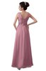ColsBM Kalani Rosebloom Modern A-line V-neck Zipper Floor Length Plus Size Bridesmaid Dresses