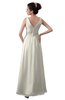 ColsBM Kalani Whisper White Modern A-line V-neck Zipper Floor Length Plus Size Bridesmaid Dresses