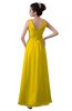 ColsBM Kalani Yellow Modern A-line V-neck Zipper Floor Length Plus Size Bridesmaid Dresses