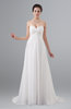 ColsBM Adelyn White Fairytale Church Empire Sleeveless Zip up Court Train Plus Size Bridal Gowns