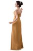 ColsBM Erin Apricot Informal A-line Spaghetti Sleeveless Floor Length Ruching Plus Size Bridesmaid Dresses