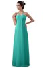 ColsBM Erin Blue Turquoise Informal A-line Spaghetti Sleeveless Floor Length Ruching Plus Size Bridesmaid Dresses