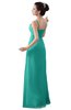 ColsBM Erin Blue Turquoise Informal A-line Spaghetti Sleeveless Floor Length Ruching Plus Size Bridesmaid Dresses