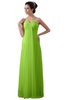ColsBM Erin Bright Green Informal A-line Spaghetti Sleeveless Floor Length Ruching Plus Size Bridesmaid Dresses