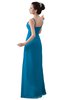 ColsBM Erin Cornflower Blue Informal A-line Spaghetti Sleeveless Floor Length Ruching Plus Size Bridesmaid Dresses