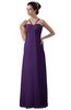 ColsBM Erin Dark Purple Informal A-line Spaghetti Sleeveless Floor Length Ruching Plus Size Bridesmaid Dresses