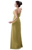 ColsBM Erin Gold Informal A-line Spaghetti Sleeveless Floor Length Ruching Plus Size Bridesmaid Dresses