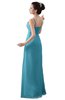 ColsBM Erin Light Blue Informal A-line Spaghetti Sleeveless Floor Length Ruching Plus Size Bridesmaid Dresses