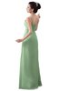 ColsBM Erin Light Green Informal A-line Spaghetti Sleeveless Floor Length Ruching Plus Size Bridesmaid Dresses