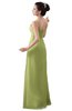 ColsBM Erin Lime Green Informal A-line Spaghetti Sleeveless Floor Length Ruching Plus Size Bridesmaid Dresses