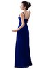ColsBM Erin Nautical Blue Informal A-line Spaghetti Sleeveless Floor Length Ruching Plus Size Bridesmaid Dresses
