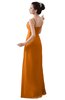 ColsBM Erin Orange Informal A-line Spaghetti Sleeveless Floor Length Ruching Plus Size Bridesmaid Dresses