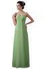 ColsBM Erin Sage Green Informal A-line Spaghetti Sleeveless Floor Length Ruching Plus Size Bridesmaid Dresses