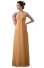ColsBM Erin Salmon Buff Informal A-line Spaghetti Sleeveless Floor Length Ruching Plus Size Bridesmaid Dresses