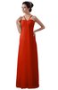 ColsBM Erin Tangerine Tango Informal A-line Spaghetti Sleeveless Floor Length Ruching Plus Size Bridesmaid Dresses