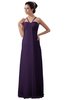 ColsBM Erin Violet Informal A-line Spaghetti Sleeveless Floor Length Ruching Plus Size Bridesmaid Dresses