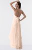 ColsBM Isabel Almost Apricot Simple A-line Zipper Tea Length Paillette Plus Size Bridesmaid Dresses