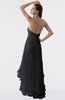 ColsBM Isabel Black Simple A-line Zipper Tea Length Paillette Plus Size Bridesmaid Dresses