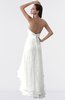 ColsBM Isabel Cloud White Simple A-line Zipper Tea Length Paillette Plus Size Bridesmaid Dresses