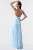 ColsBM Isabel Dream Blue Simple A-line Zipper Tea Length Paillette Plus Size Bridesmaid Dresses