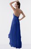 ColsBM Isabel Electric Blue Simple A-line Zipper Tea Length Paillette Plus Size Bridesmaid Dresses