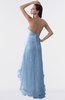 ColsBM Isabel Faded Denim Simple A-line Zipper Tea Length Paillette Plus Size Bridesmaid Dresses