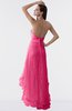 ColsBM Isabel Fuschia Simple A-line Zipper Tea Length Paillette Plus Size Bridesmaid Dresses