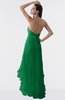 ColsBM Isabel Green Simple A-line Zipper Tea Length Paillette Plus Size Bridesmaid Dresses