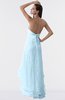 ColsBM Isabel Ice Blue Simple A-line Zipper Tea Length Paillette Plus Size Bridesmaid Dresses