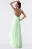 ColsBM Isabel Light Green Simple A-line Zipper Tea Length Paillette Plus Size Bridesmaid Dresses